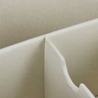 relaxdays Stiftehalter creme Lederimitat 3 Fächer 16,0 x 16,0 x 11,5 cm
