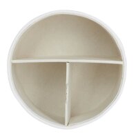 relaxdays Stiftehalter creme Lederimitat 3 Fächer 16,0 x 16,0 x 11,5 cm