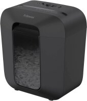 Fellowes Powershred LX25 Aktenvernichter mit Partikelschnitt P-4, 4 x 37 mm, bis 6 Blatt, schwarz