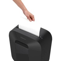 Fellowes Powershred LX25 Aktenvernichter mit Partikelschnitt P-4, 4 x 37 mm, bis 6 Blatt, schwarz