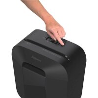 Fellowes Powershred LX25 Aktenvernichter mit Partikelschnitt P-4, 4 x 37 mm, bis 6 Blatt, schwarz