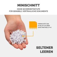 AKTION: Fellowes Powershred LX41 Aktenvernichter mit Partikelschnitt P-4, 4 x 12 mm, bis 8 Blatt, schwarz mit 10 Euro CashBack