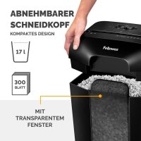 AKTION: Fellowes Powershred LX41 Aktenvernichter mit Partikelschnitt P-4, 4 x 12 mm, bis 8 Blatt, schwarz mit 10 Euro CashBack