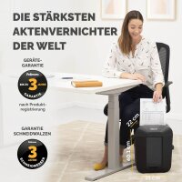 AKTION: Fellowes Powershred LX41 Aktenvernichter mit Partikelschnitt P-4, 4 x 12 mm, bis 8 Blatt, schwarz mit 10 Euro CashBack