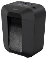 AKTION: Fellowes Powershred LX41 Aktenvernichter mit Partikelschnitt P-4, 4 x 12 mm, bis 8 Blatt, schwarz mit 10 Euro CashBack