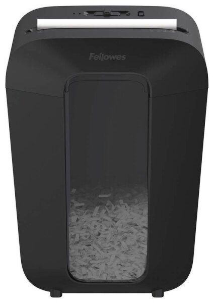 AKTION: Fellowes Powershred LX70 Aktenvernichter mit Partikelschnitt P-4, 4 x 40 mm, bis 11 Blatt, schwarz mit 20 Euro CashBack