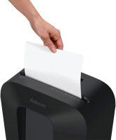 AKTION: Fellowes Powershred LX70 Aktenvernichter mit Partikelschnitt P-4, 4 x 40 mm, bis 11 Blatt, schwarz mit 20 Euro CashBack