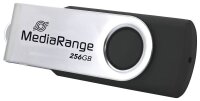 MediaRange USB-Stick schwarz, silber 256 GB, 1 St.