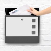 relaxdays Briefkasten 10017418_260 schwarz-weiß