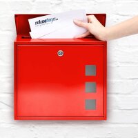 relaxdays Briefkasten 10017419_47 rot