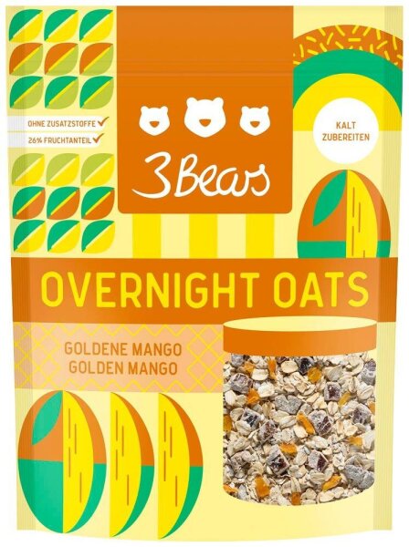 3Bears Overnight Oats - Goldene Mango 400,0 g, 1 St.
