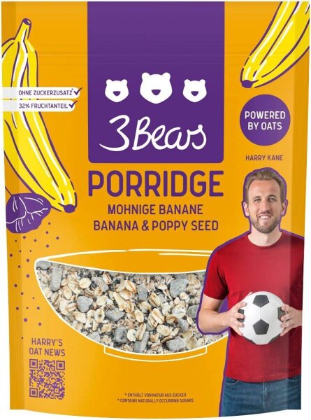3Bears Porridge - Mohnige Banane 400,0 g, 1 St.