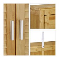 relaxdays Waschmaschinenschrank, 10020299_0 braun 3 Fachböden 70,0 x 22,5 x 176,0 cm