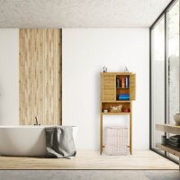 relaxdays Waschmaschinenschrank, 10020299_0 braun 3 Fachböden 70,0 x 22,5 x 176,0 cm