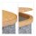 relaxdays Aufbewahrungsbox grau/braun 33,0 x 33,0 x 25,0 cm