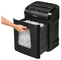 Fellowes Powershred 12C Aktenvernichter mit Partikelschnitt P-4, 4 x 40 mm, bis 11 Blatt, schwarz