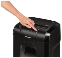 Fellowes Powershred 12C Aktenvernichter mit Partikelschnitt P-4, 4 x 40 mm, bis 11 Blatt, schwarz
