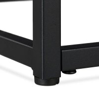 relaxdays Couchtisch rechteckig Glas schwarz 90,0 x 50,0 x 42,0 cm, 1 St.
