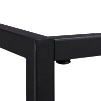 relaxdays Couchtisch rechteckig Glas schwarz 90,0 x 50,0 x 42,0 cm, 1 St.