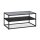 relaxdays Couchtisch rechteckig Glas schwarz 90,0 x 50,0 x 42,0 cm, 1 St.