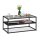 relaxdays Couchtisch rechteckig Glas schwarz 90,0 x 50,0 x 42,0 cm, 1 St.