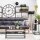 relaxdays Couchtisch rechteckig Glas schwarz 90,0 x 50,0 x 42,0 cm, 1 St.
