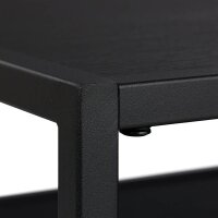 relaxdays Couchtisch rechteckig MDF-Platte schwarz 90,0 x 50,0 x 42,0 cm, 1 St.