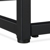 relaxdays Couchtisch rechteckig MDF-Platte schwarz 90,0 x 50,0 x 42,0 cm, 1 St.
