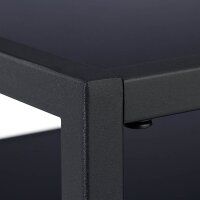 relaxdays Couchtisch rechteckig Glas schwarz 90,0 x 50,0 x 42,0 cm, 1 St.