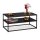 relaxdays Couchtisch rechteckig Glas schwarz 90,0 x 50,0 x 42,0 cm, 1 St.