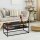 relaxdays Couchtisch rechteckig Glas schwarz 90,0 x 50,0 x 42,0 cm, 1 St.