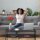 relaxdays Couchtisch rechteckig Glas schwarz 90,0 x 50,0 x 42,0 cm, 1 St.