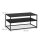 relaxdays Couchtisch rechteckig Glas schwarz 90,0 x 50,0 x 42,0 cm, 1 St.