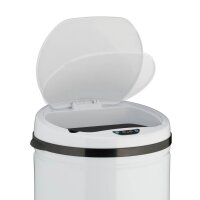 relaxdays Sensor Mülleimer 50,0 l weiß, 1 St.