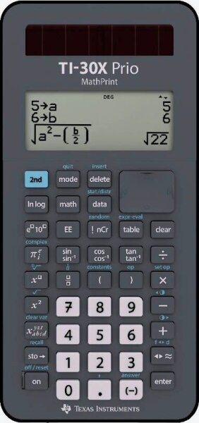 TEXAS INSTRUMENTS TI-30X Prio MathPrint™ Wissenschaftlicher Taschenrechner anthrazit