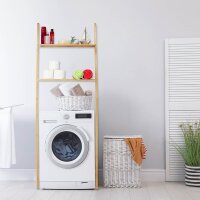 relaxdays Waschmaschinenregal braun 66,0 x 30,0 x 175,0 cm, 1 St.