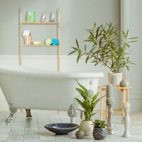 relaxdays Waschmaschinenregal braun 66,0 x 30,0 x 175,0 cm, 1 St.