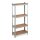 relaxdays Schwerlastregal 10033046_0 silber/braun 70,0 x 30,0 x 150,0 cm