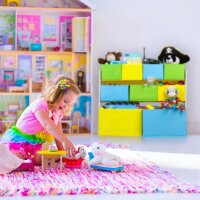 relaxdays Kinderregal Meer mehrfarbig 82,5 x 29,5 x 66,0 cm