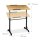 relaxdays PC-Tisch höhenverstellbar eiche hell 100,0 x 50,0 x 80,0 - 110,0 cm