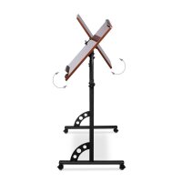 relaxdays PC-Tisch höhenverstellbar mahagoni 80,0 x 50,0 x 75,0 - 110,0 cm
