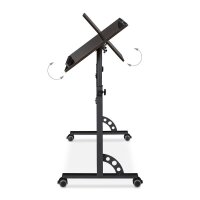 relaxdays PC-Tisch höhenverstellbar dunkelbraun 100,0 x 50,0 x 80,0 - 110,0 cm