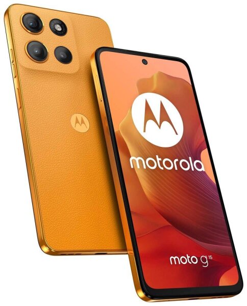 MOTOROLA moto g15 Dual-SIM-Smartphone sunrise orange 128 GB
