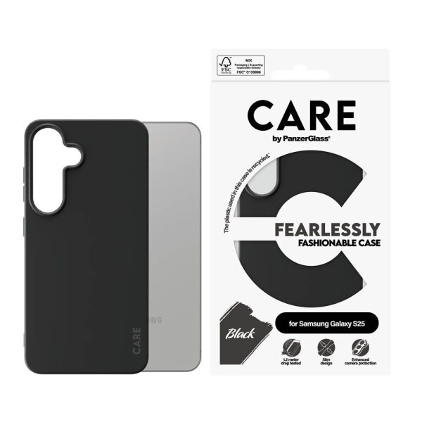 CARE by PanzerGlass® FEARLESSLY FASHIONABLE Handy-Cover für SAMSUNG Galaxy S25 schwarz