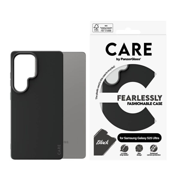 CARE by PanzerGlass® FEARLESSLY FASHIONABLE Handy-Cover für SAMSUNG Galaxy S25 Ultra schwarz
