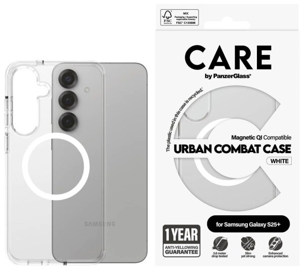 CARE by PanzerGlass® URBAN COMBAT Handy-Cover für SAMSUNG Galaxy S25+ transparen