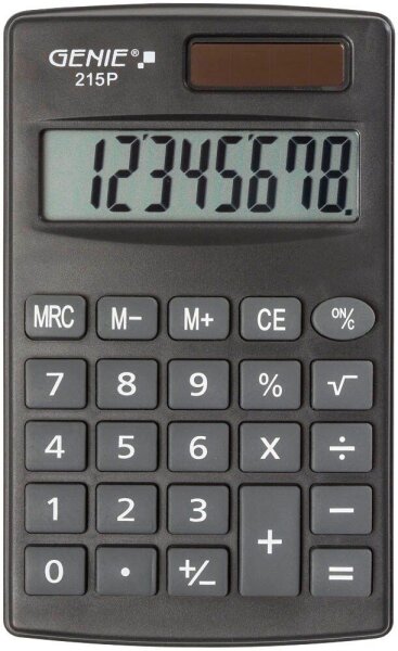 GENIE 215 P Taschenrechner schwarz