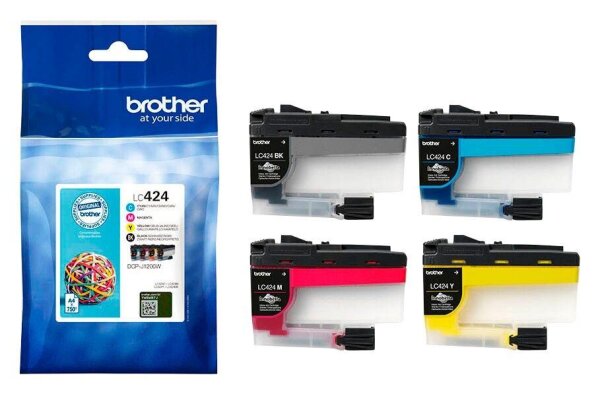 brother LC-424VAL schwarz, cyan, magenta, gelb Druckerpatronen, 4er-Set
