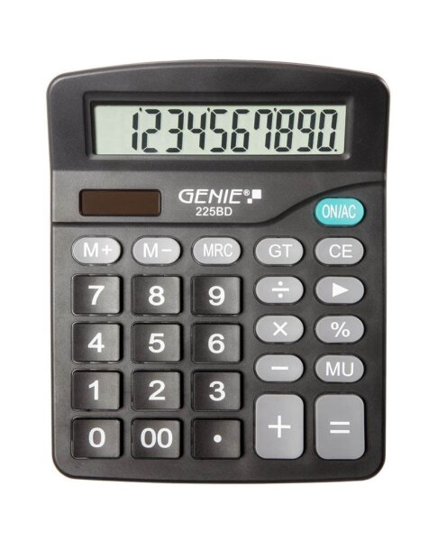 GENIE 225 BD Tischrechner schwarz