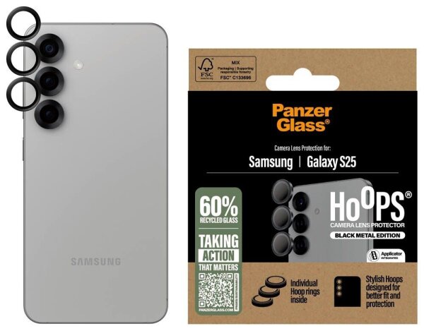 PanzerGlass™ Hoops® Kamera-Schutzglas für Samsung Galaxy S25